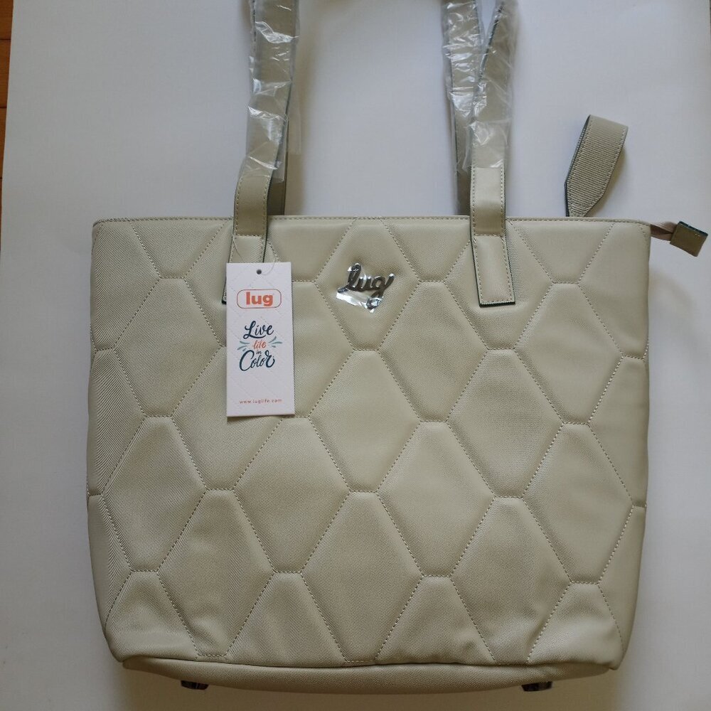 LUG Paddock Satin Luxe VL (Vegan Leather) Tote / Shoulder Bag - Pebble - Picture 6 of 16